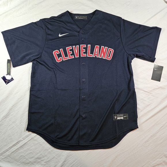 Nike Cleveland Indians Blue Road Jersey Official T770-IDIZ Men's Size XLarge - Picture 1 of 9